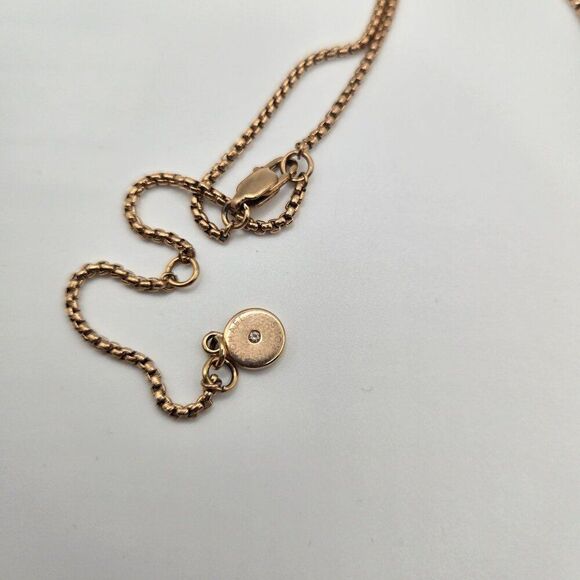 MICHAEL KORS ICONIC LINKS LONG GOLD-TONE CRYSTAL PAVE NECKLACE MSRP $145.00 - Picture 4 of 5